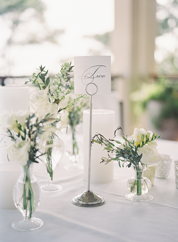 White and Green Wedding Decor | Heather Payne Photography
