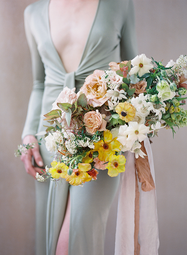 Amy Osaba Events, Wedding Flowers, Green Yellow Brown Flowers Ethereal moments, Fine Art Film Photographer | Heather Payne Photography