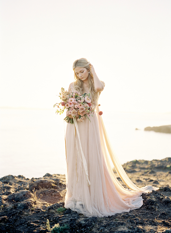 Emily Riggs Bridal, Pink Wedding Gown, California Wedding Photographer | Heather Payne Photography