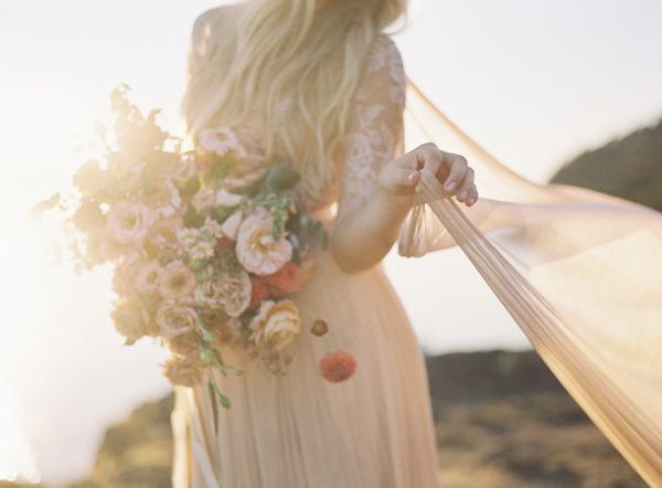 ethereal bridal portraits, california coast, blush wedding gown, fine art wedding photographer | Heather Payne Photography