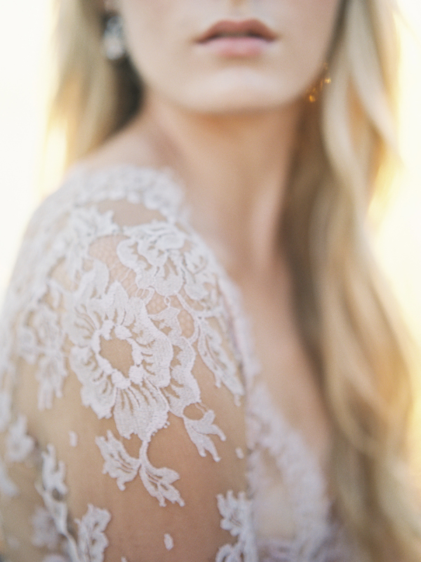 Delicate Pink Wedding Gown, Emily Riggs Bridal, California Coast | Heather Payne Photography