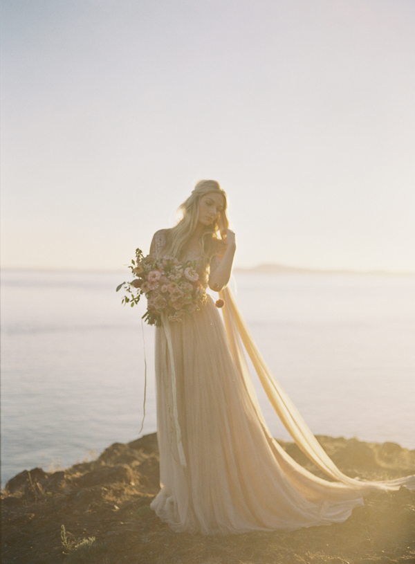 ethereal bridal portraits, rosario beach washington, romantic bridals, | Heather Payne Photography