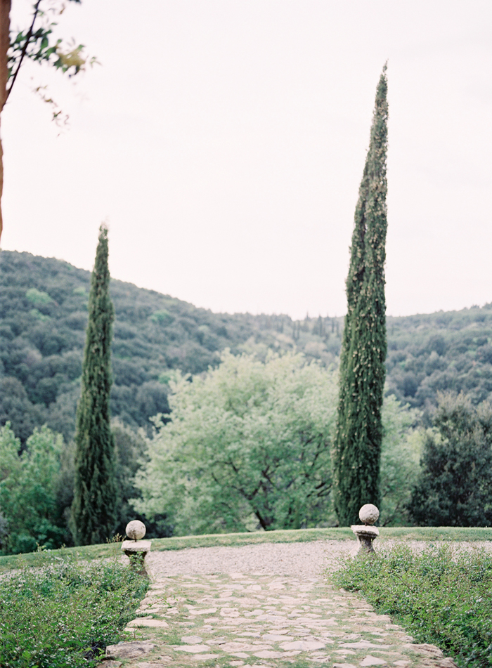 cypress trees, wedding venue, castello di vicarello, 
