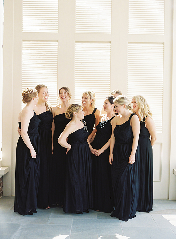Classic Black Bridesmaids, Savannah Wedding | Heather Payne Photography