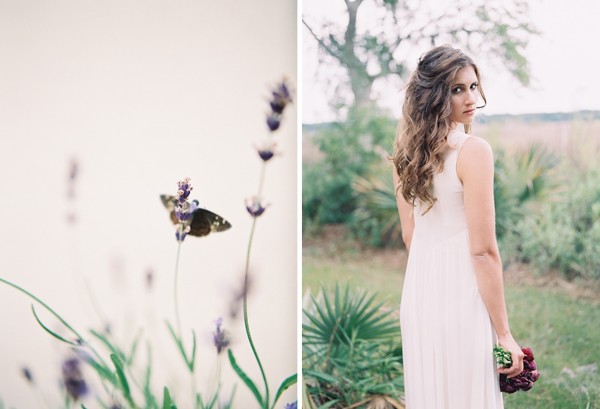 gossamer wedding gown, butterfly lavender
