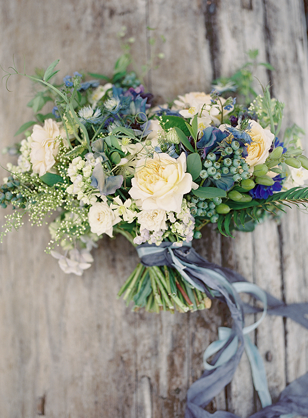 Floret Flowers, Blue Wedding Flowers | Heather Payne Photography