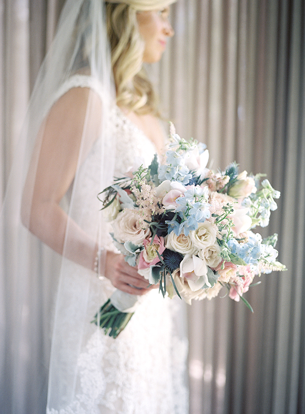 Pastal Bridal Bouquet, Belfair Plantation, Avenue of The Oaks Wedding, Charleston Film Photographer | Heather Payne Photography