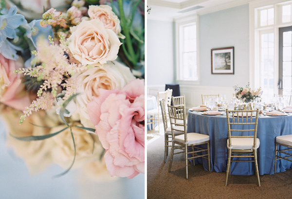 Pink and Blue Flowers, Belfair Plantation Wedding | Heather Payne Photography