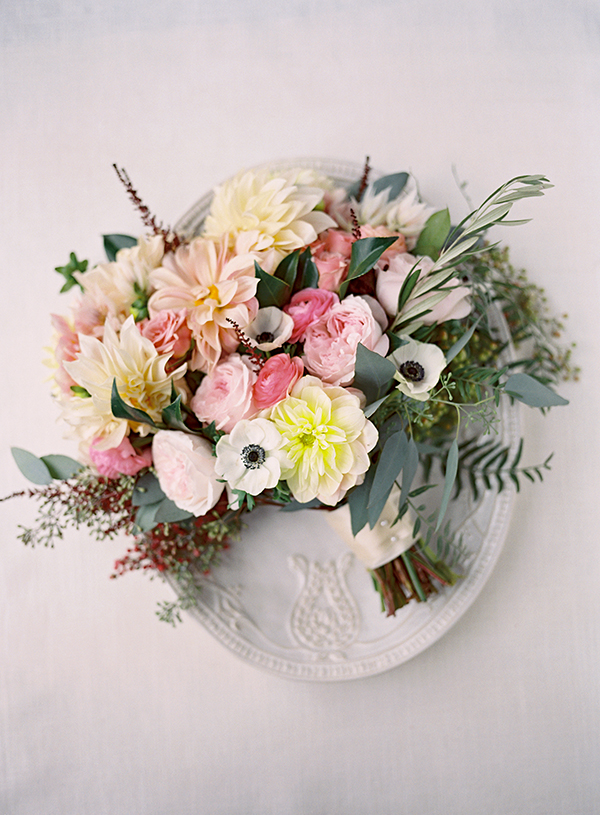 Pink and Yellow Bouquet, Charleston Wedding Photographer | Heather Payne Photography