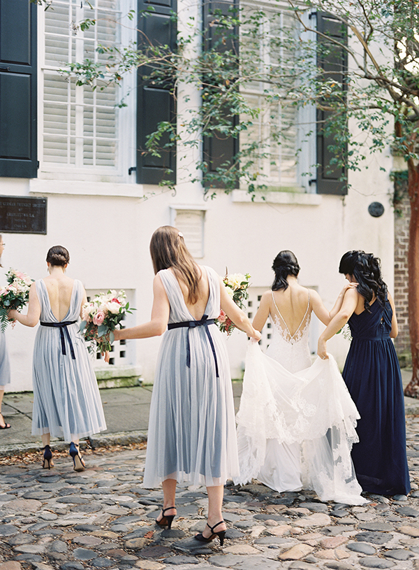 Charleston Cobblestone Street, Bridal Party, Charleston Wedding Photographer | Heather Payne Photography