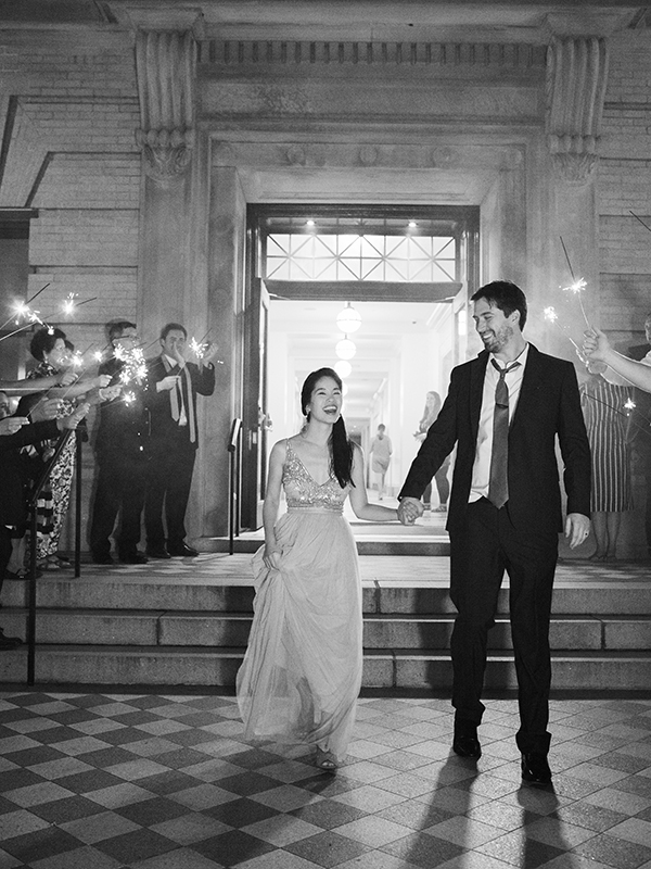 Sparkler Exit, Gibbes Museum Wedding, Charleston Wedding Photographer | Heather Payne Photography