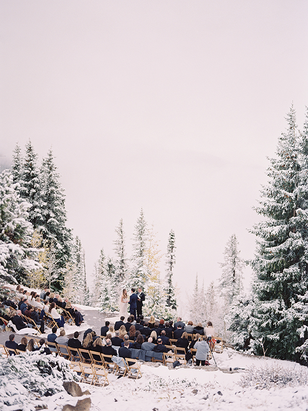 Snow Aspen Wedding, Colorado Film Photographer, Ceremony | Heather Payne Photography