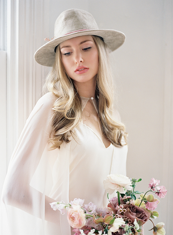 texas bridal fashion, wanderlust bride, free people, alexandra grecco, bride in hat | Heather Payne Photography