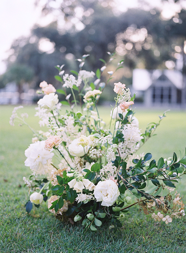 Classic Wedding Ceremony Flowers, Urban Petals, White and Green, Montage Palmetto Bluff Wedding