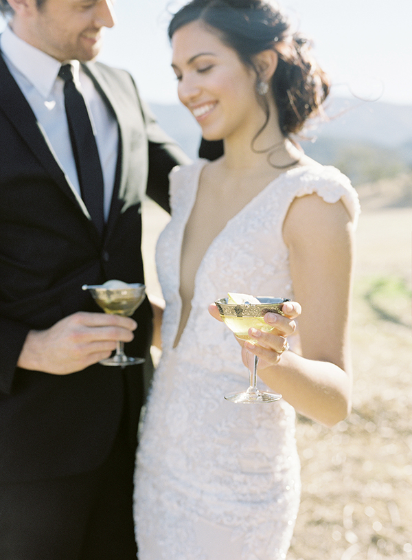 wedding cocktails, santa barbara wedding, gahlia lahav | Heather Payne Photography