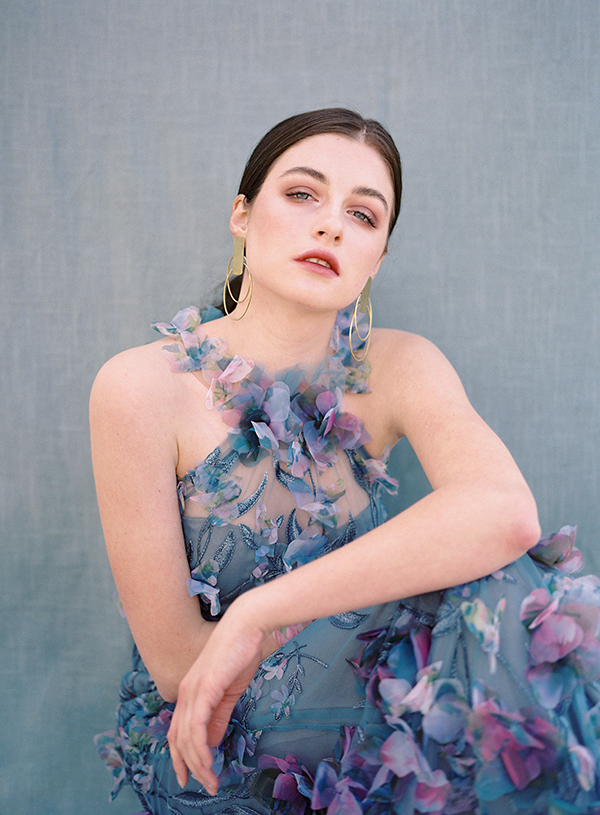 marchesa, bridal fashion photographer, blue purple marchesa gown, marchesa notte | Heather Payne Photography