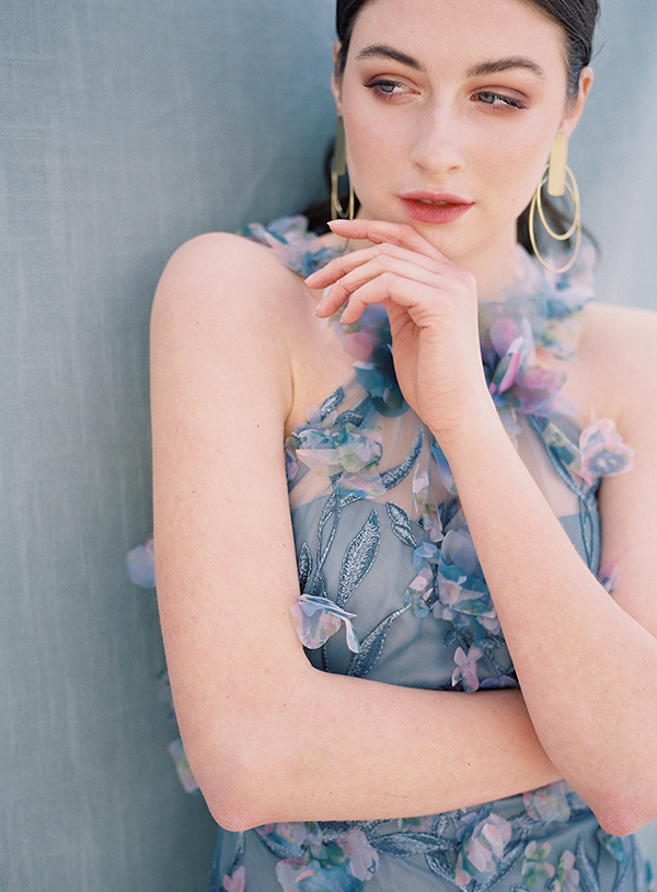 marchesa, blue petal gown, purple gown, marchesa fashion photographer | Heather Payne Photography