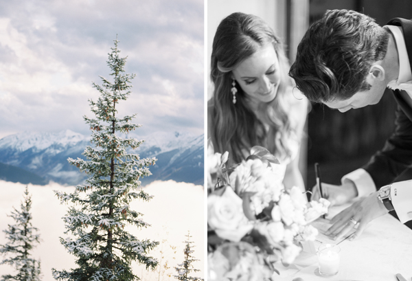 Winter Snow Wedding in Colorado, Aspen Little Nell | Heather Payne Photography