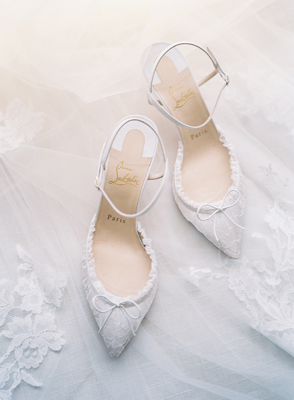 Christian Louboutin Paris Lace wedding Heels, Luxury Wedding in California, San Francisco Wedding Photographer | Heather Payne Photography 