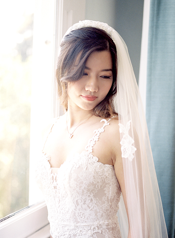 San Francisco Wedding, Lace Veil, Asian Bride, Fine Art Film Photographer  | Heather Payne Photography 