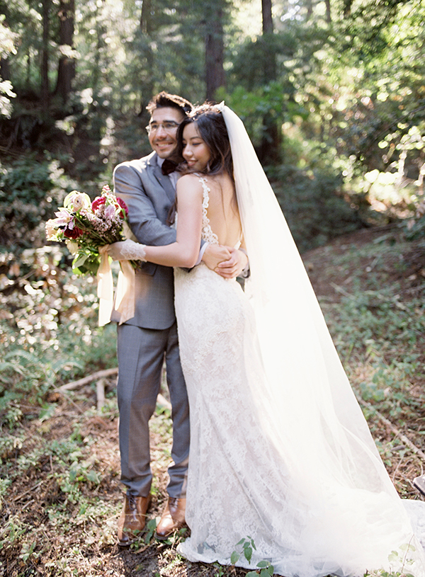 California Redwoods Wedding, Sunset, Romantic Asian Couple, Film  | Heather Payne Photography 