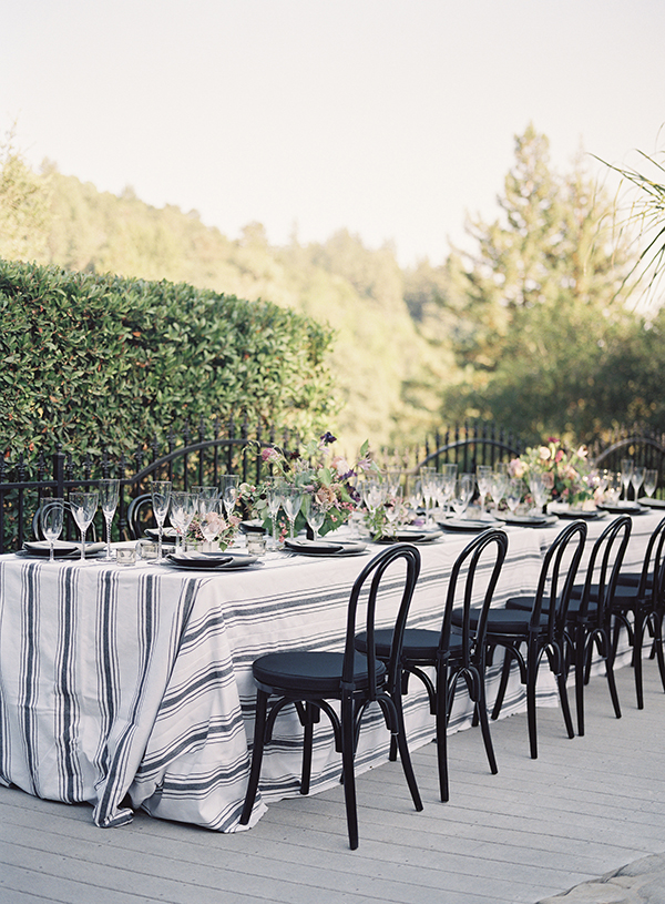 Black Tie Wedding Reception, Pink and Purple Flowers, San Francisco California Wedding Photographer  | Heather Payne Photography 