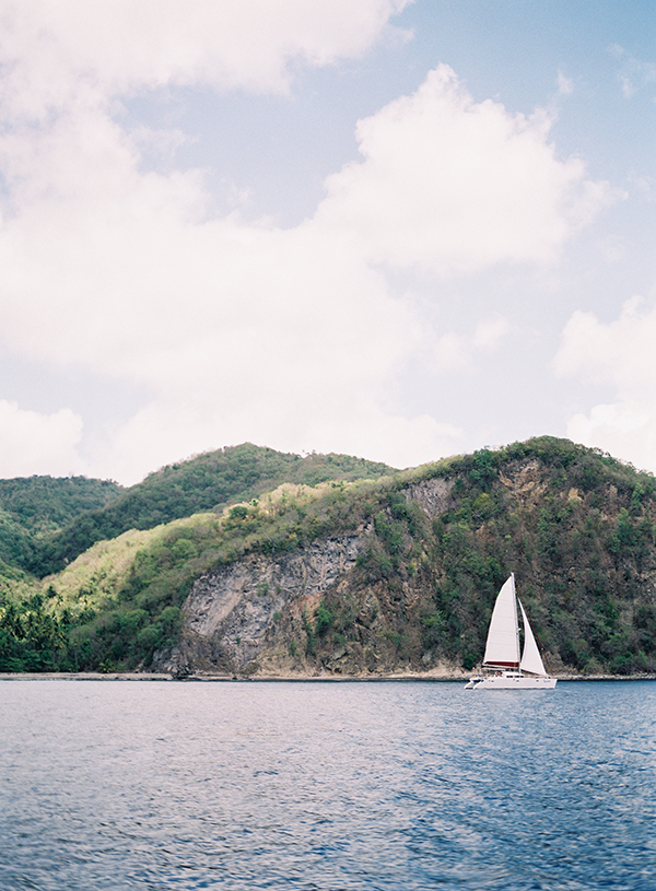 St Lucia Pitons, Sailboat, Wedding in Caribbean | Heather Payne Photography