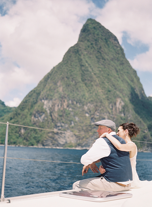 The Pitons, St Lucia Wedding Photographer, Boat | Heather Payne Photography