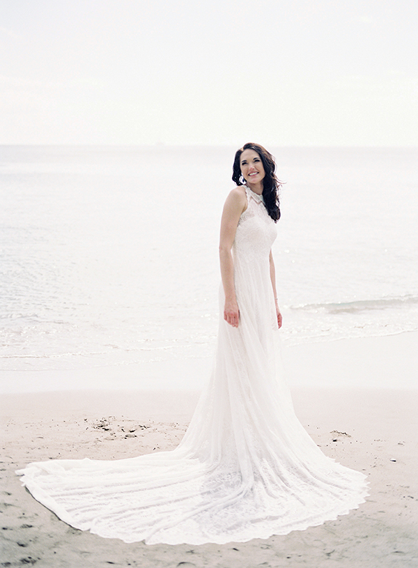 St Lucia Wedding Bride, Romantic Wedding, Lace Gown | Heather Payne Photography