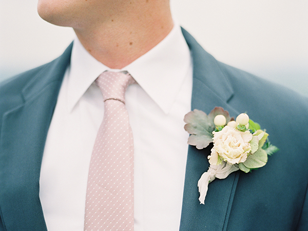 Boutonniere, Pink Groom Tie, Arkansas Wedding, Zimmerman Events  | Heather Payne Photography