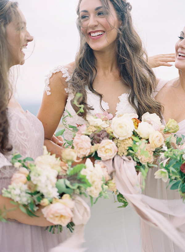 Bride and girls, Destination Wedding in Arkansas, Mauve and Purple wedding, Outdoors, Romantic Outdoor Wedding  | Heather Payne Photography