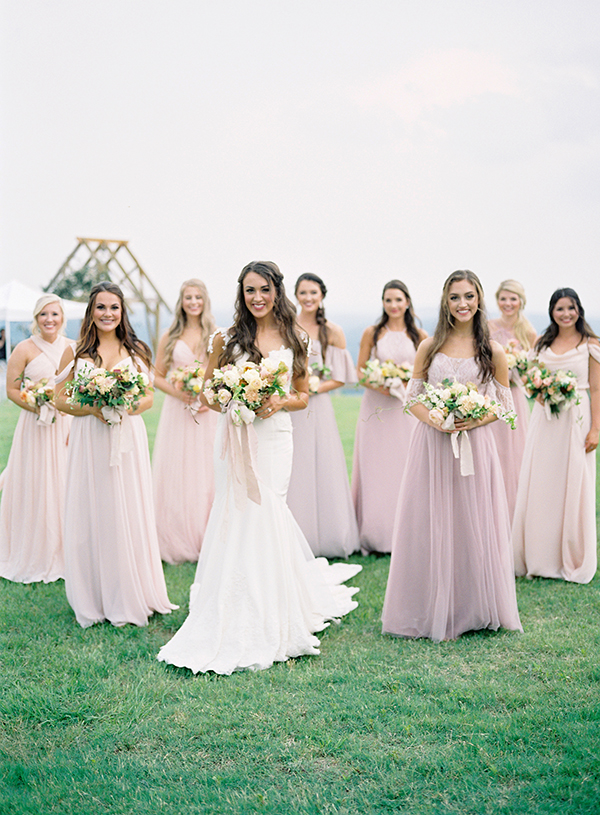Purple and Pink Bridesmaids Gowns, Wedding in Arkansas, Film, Destination Wedding, Bride Tribe,  | Heather Payne Photography