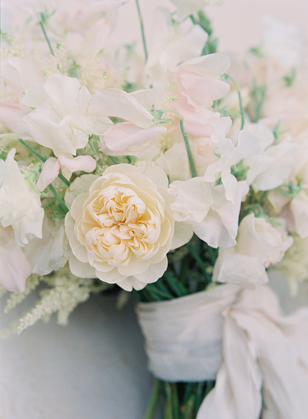 Delicate Bridal Bouquet, Sweet Peas, Montage Palmetto Bluff Wedding  | Heather Payne Photography