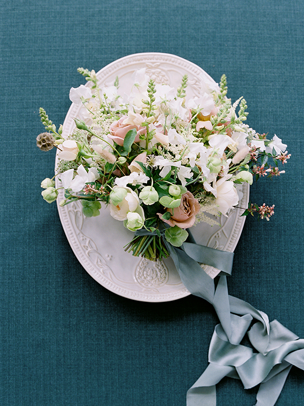 Emerald Green Wedding, Delicate Bridal Bouquet, Urban Petals, Charleston Weddings  | Heather Payne Photography