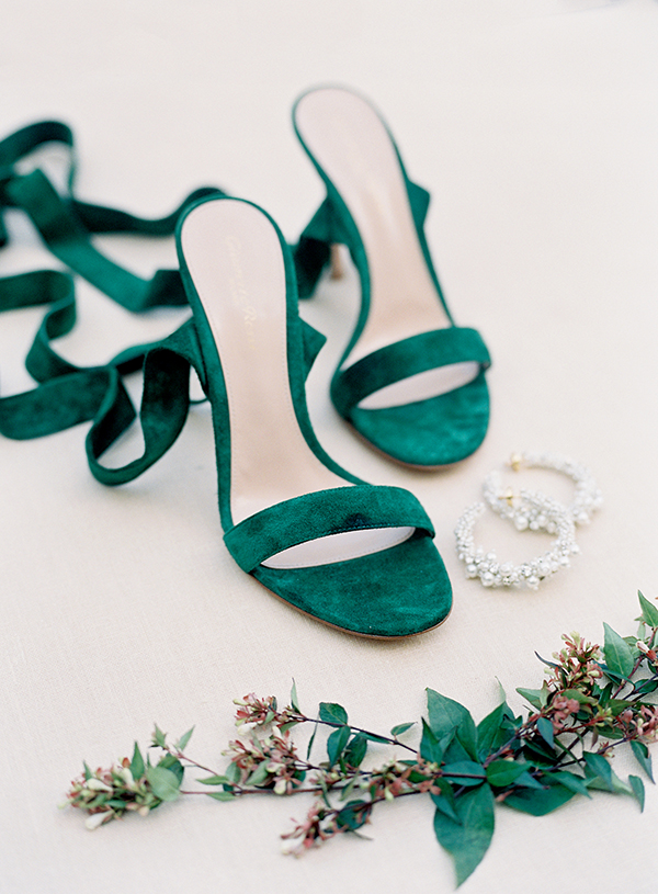 Emerald Green Wedding Heels, Montage Palmetto Bluff Wedding, Urban Petals, Oscar De La Renta  | Heather Payne Photography