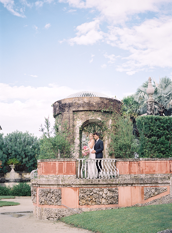 Vizcaya Gardens, Pink Wedding, Miami Wedding Photographer, Florida Film Photographer  | Heather Payne Photography